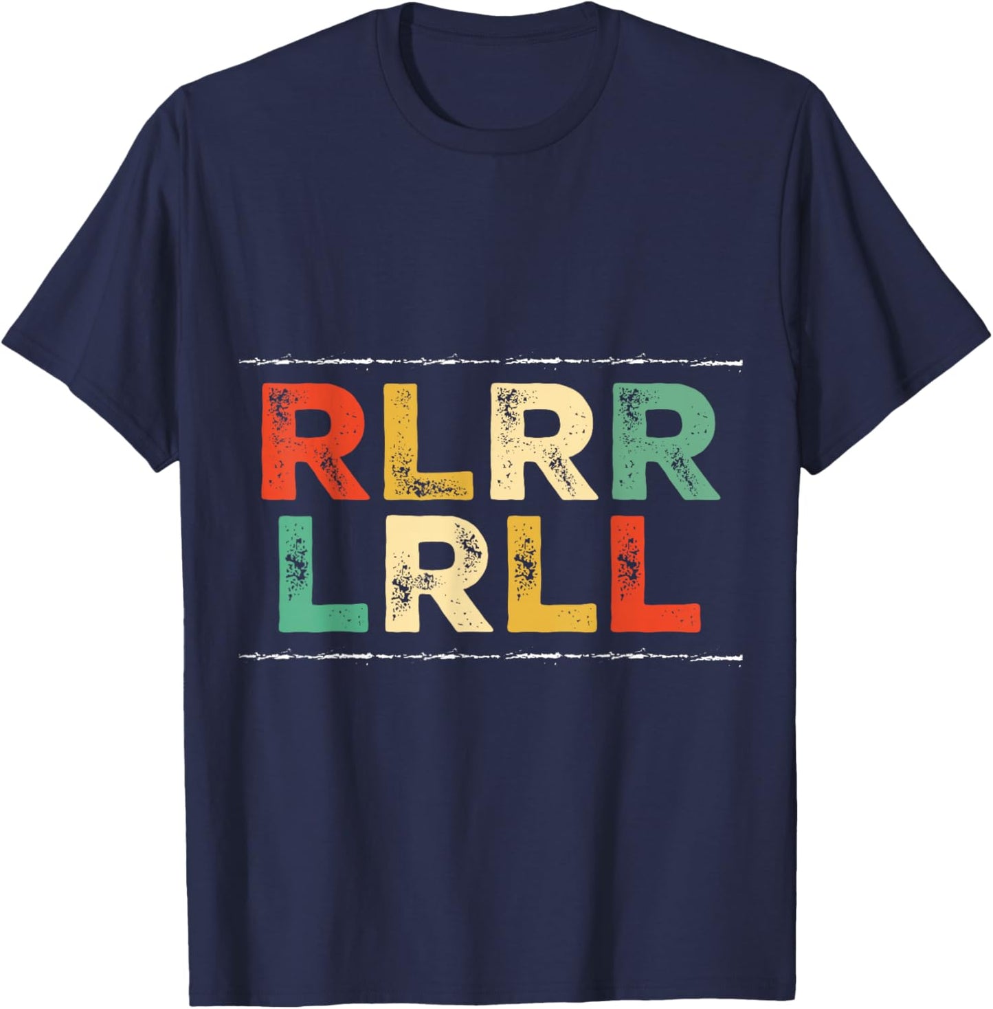 Drummer RLRRLRLL Motif Musique rétro T-Shirt - T-Shirt | Navy
