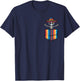 Serape Skeleton Mariachi Pocket Cinco De Mayo Mexican Party T-Shirt - T-Shirt | Navy