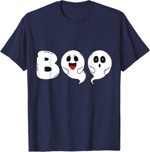 boo spooky Halloween pumpkin spooky pumpkin T-Shirt - T-Shirt | Navy