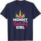 Mommy of The Girl Unicorn Mom Family Matching Party T-Shirt - T-Shirt | Navy