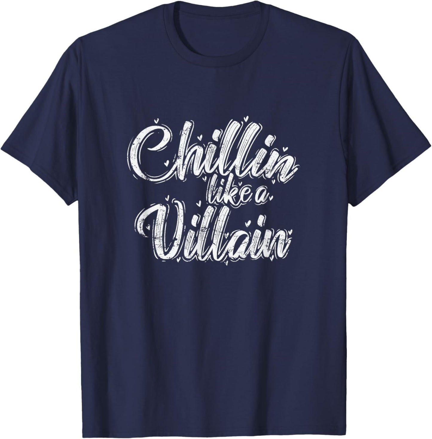 Chillin Like a Villain Relaxation with Character T-Shirt - T-Shirt | Navy