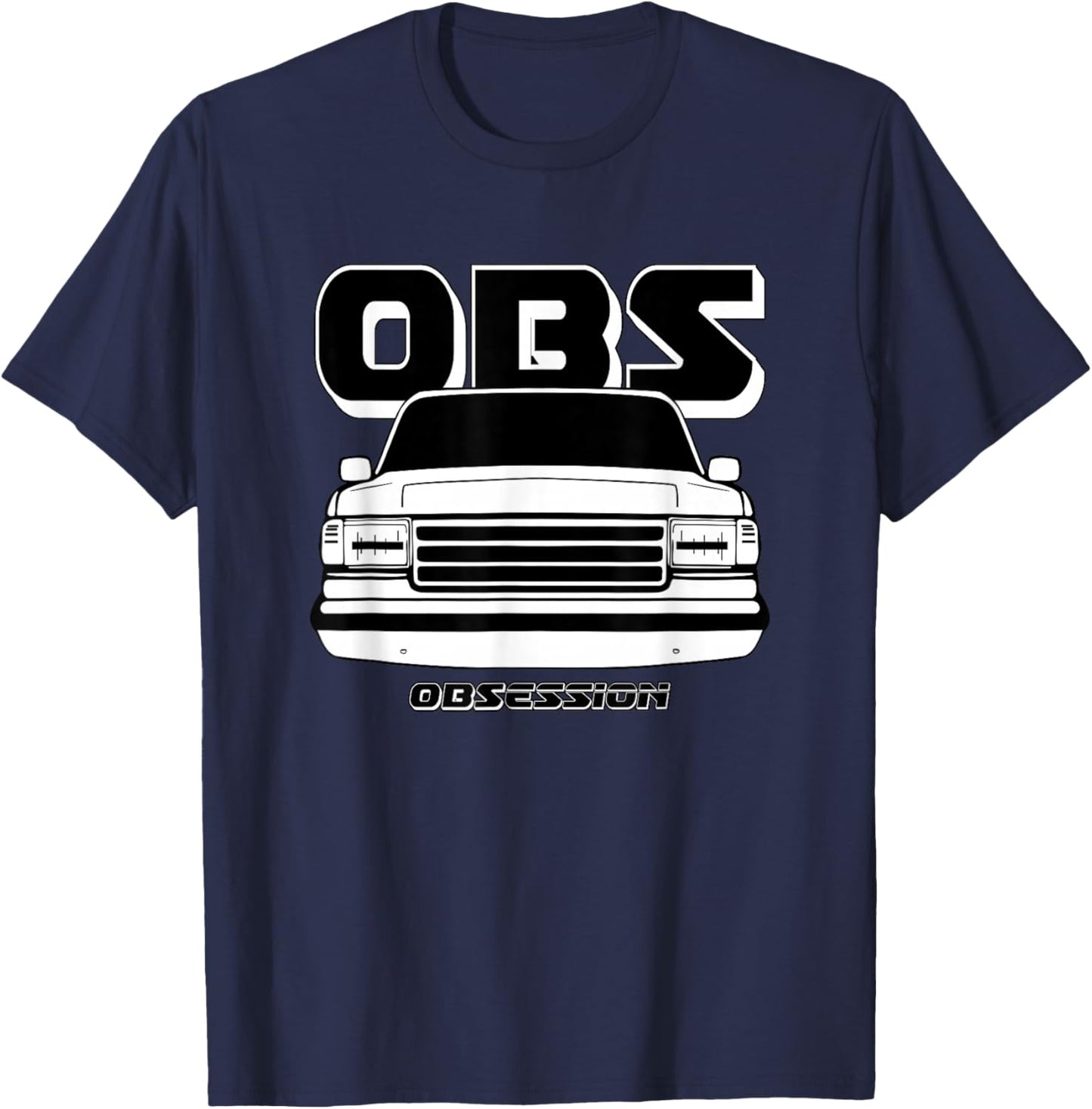 OBS Bricknose 80s 90s Truck, Car Enthusiast T-Shirt - T-Shirt | Navy