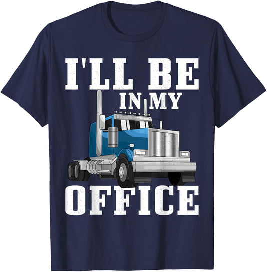 Truck Driver Art Dad Women Trucking CDL Trucker T-Shirt - T-Shirt | Navy