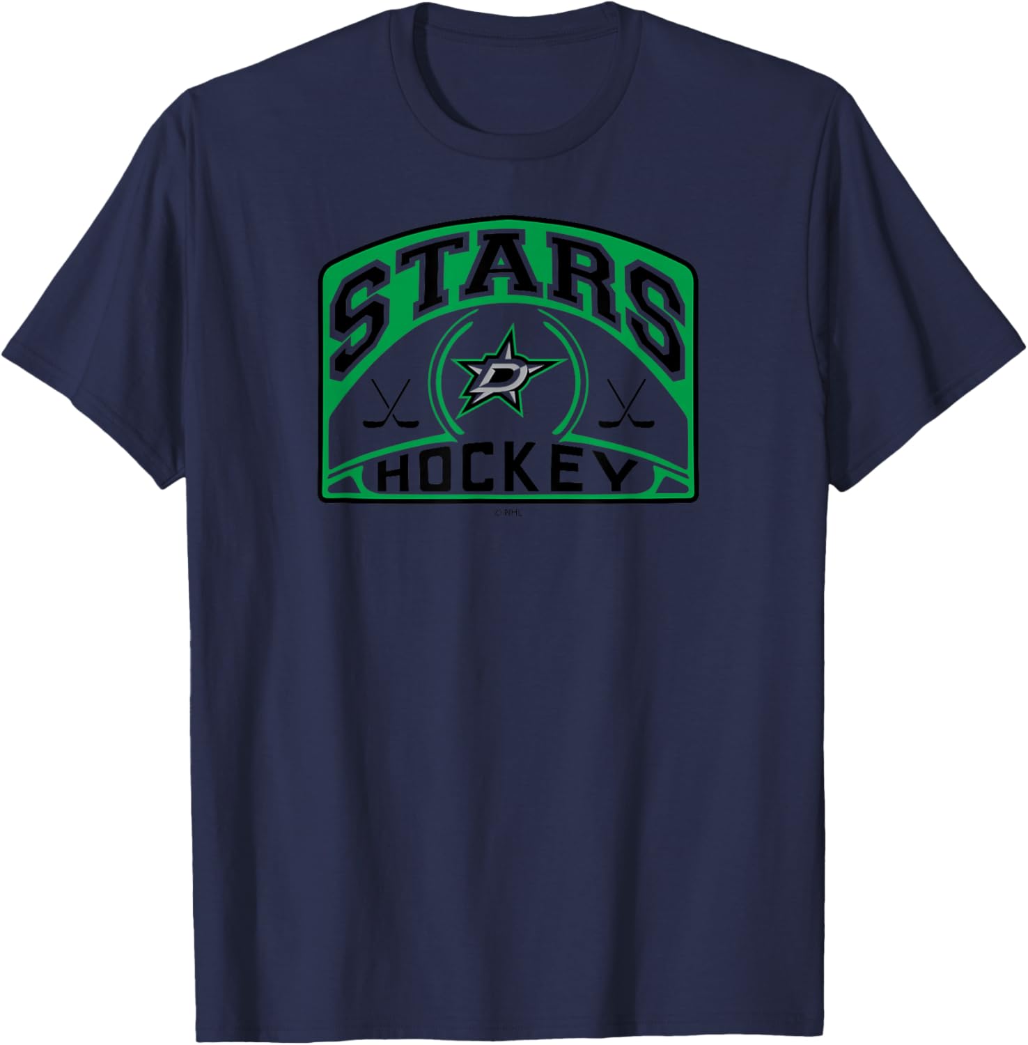 Dallas Stars Glide White Officially Licensed T-Shirt - T-Shirt | Navy