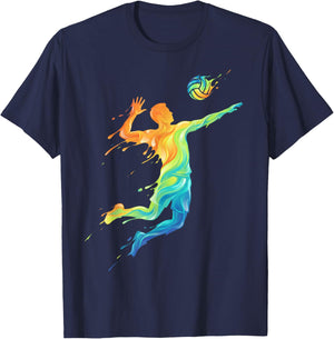 Volleyball Man Child Boy T-Shirt - T-Shirt | Navy