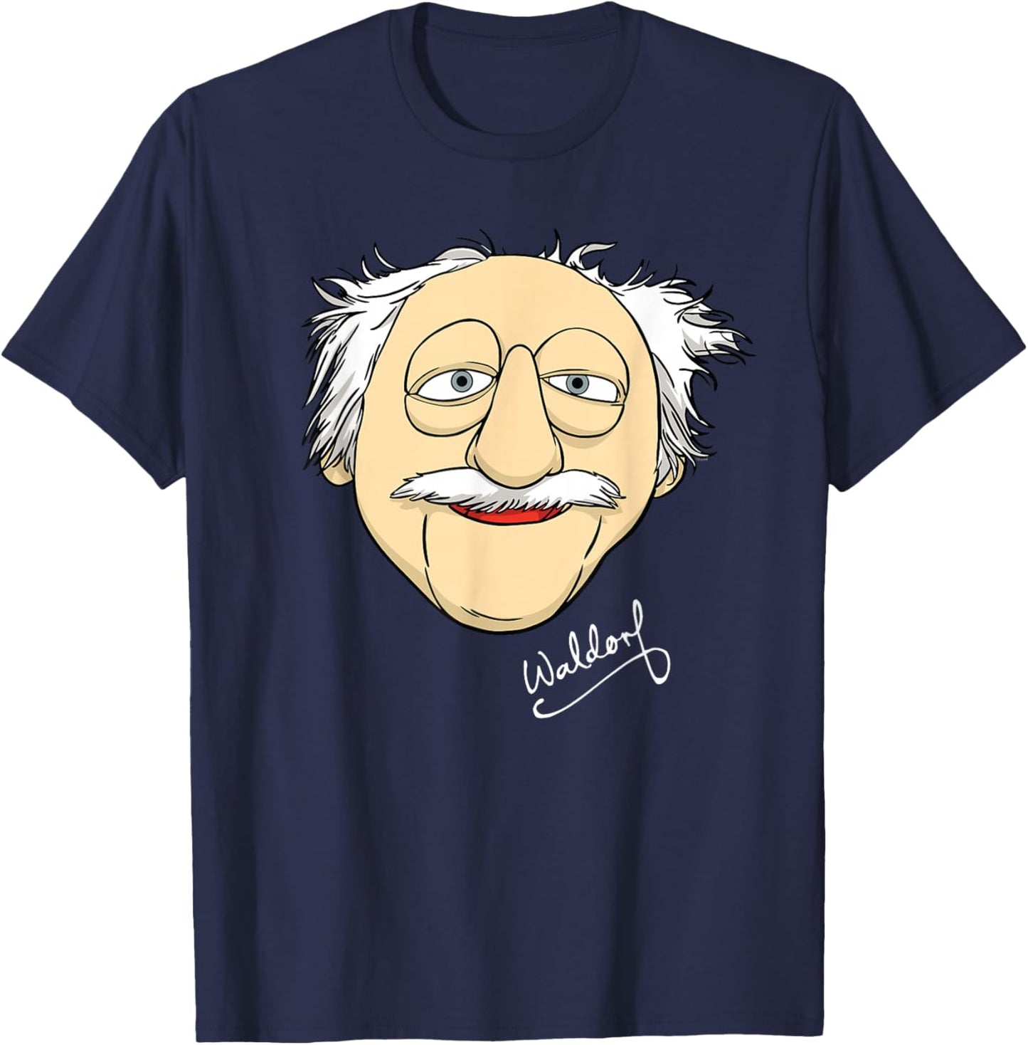 Disney The Muppets Waldorf Big Face T-Shirt - T-Shirt | Navy