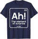 Ah The Element of Surprise Funny Saying Meme Men Women Kids T-Shirt - T-Shirt | Navy