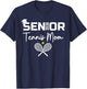 Senior 2026 Tennis Mom Proud Mom of A Tennis Senior Graduate T-Shirt - T-Shirt | Navy