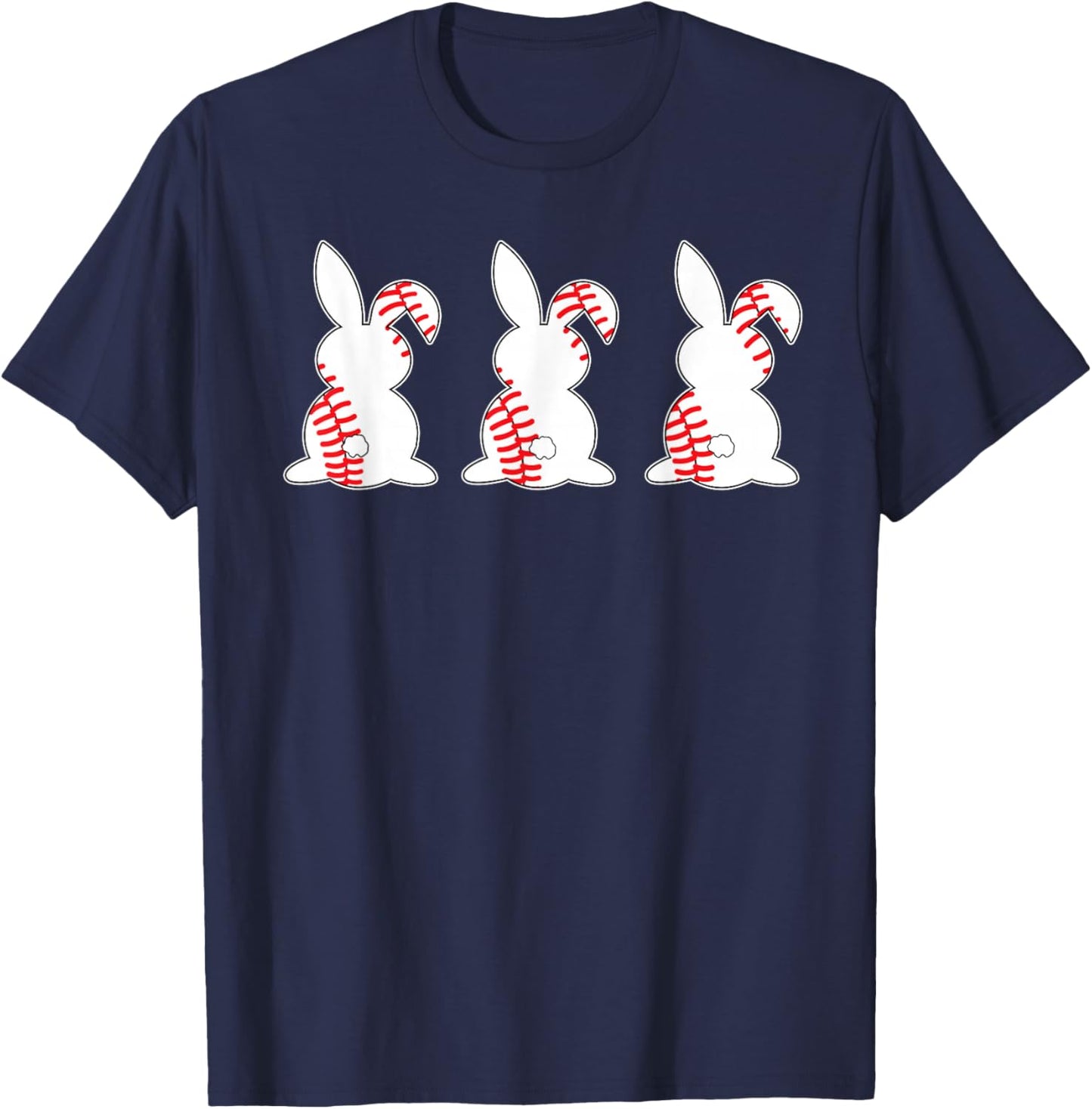 Funny Easter Baseball Bunny Sports Boys Kids Toddler Youth T-Shirt - T-Shirt | Navy