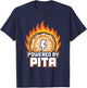 Funny Foodie Energy Lover Powered By Pita T-Shirt - T-Shirt | Navy