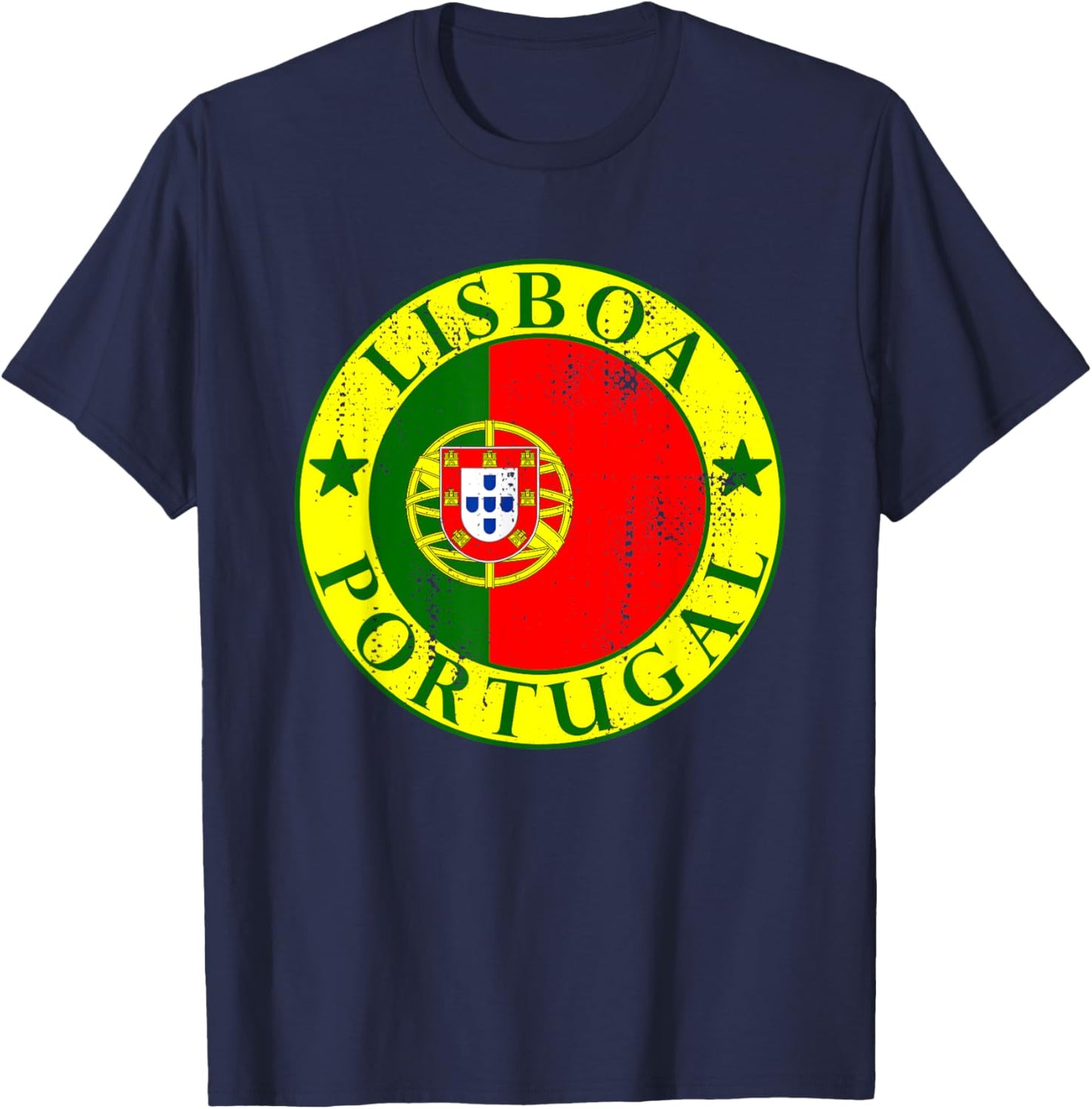 Lisboa, Portugal Flag, Portugal Travel, Lisbon T-Shirt - T-Shirt | Navy