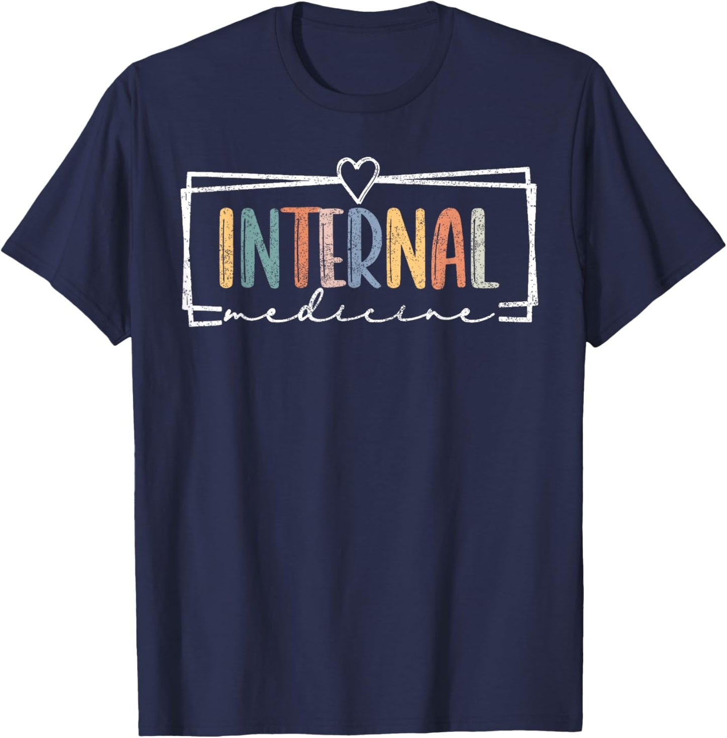 Internal Medicine Floral Internal Medicine Women in Medicin T-Shirt - T-Shirt | Navy