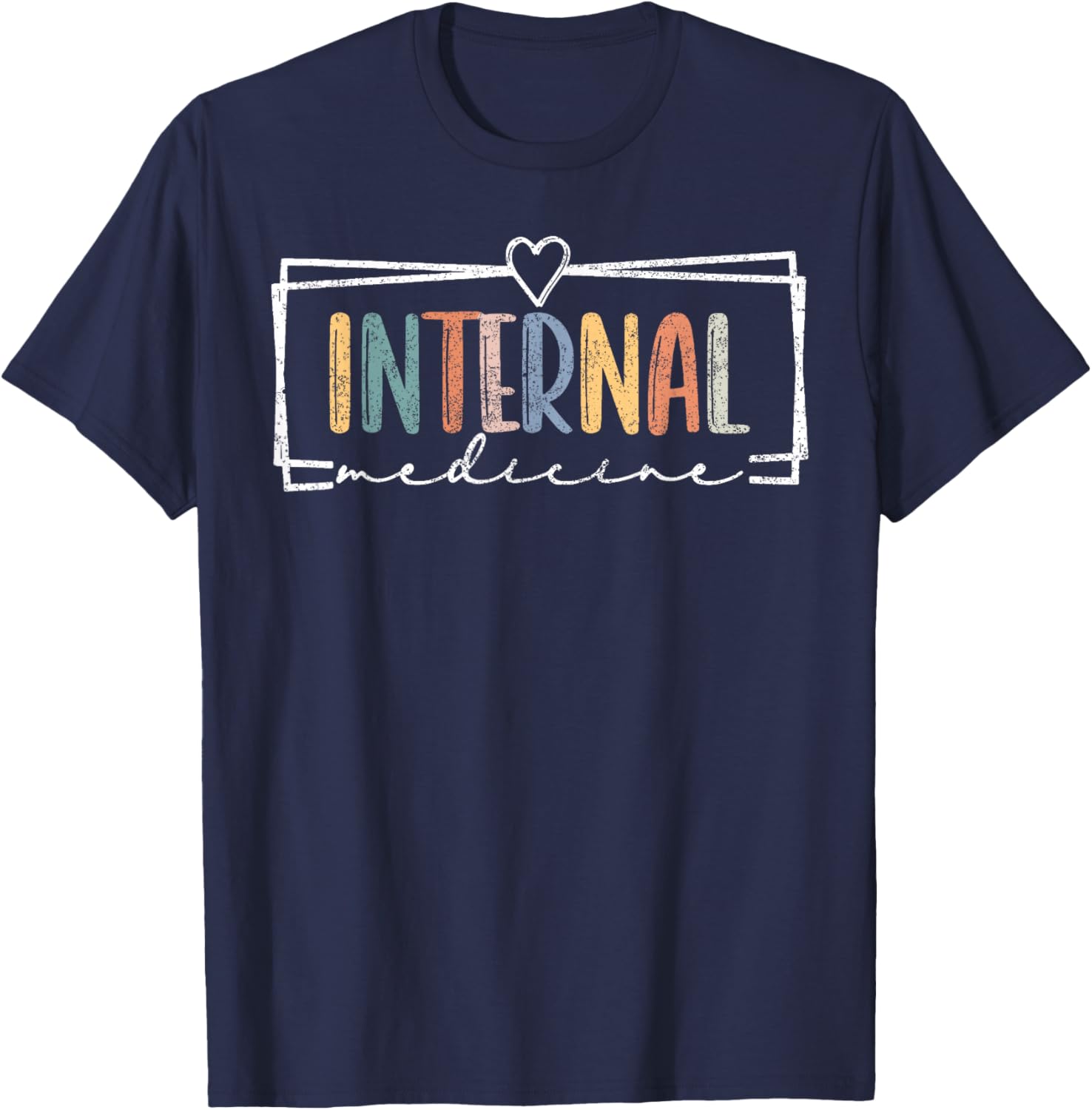 Internal Medicine Floral Internal Medicine Women in Medicin T-Shirt - T-Shirt | Navy