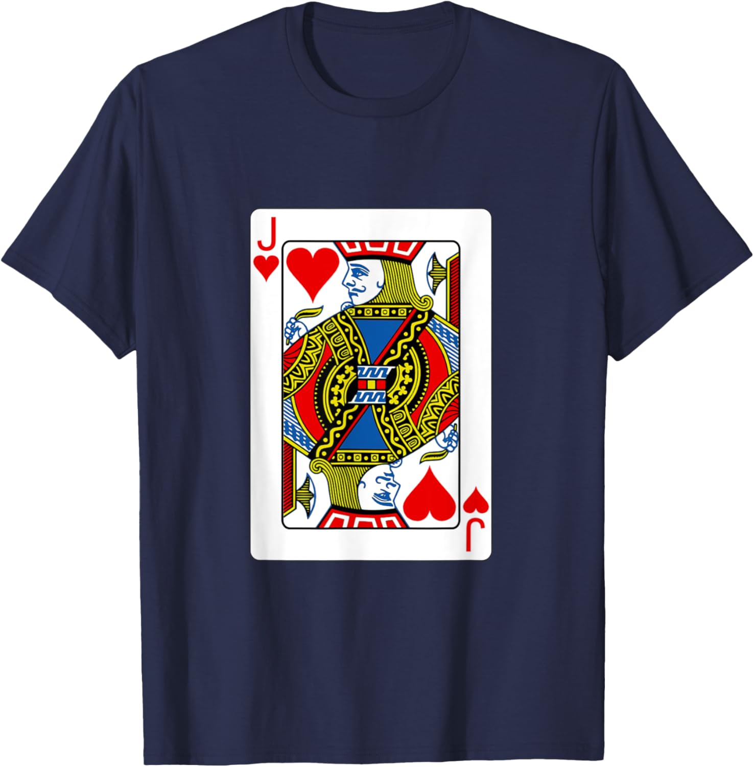 funny halloween shirt 2025 Jack Playing Card Costume fun T-Shirt - T-Shirt | Navy