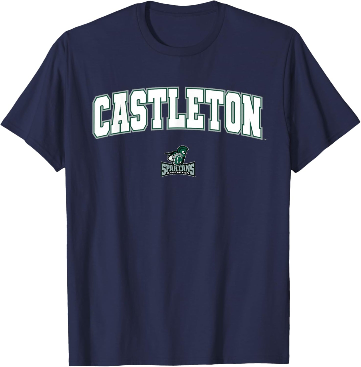 Castleton University Spartans Arch Logo T-Shirt - T-Shirt | Navy