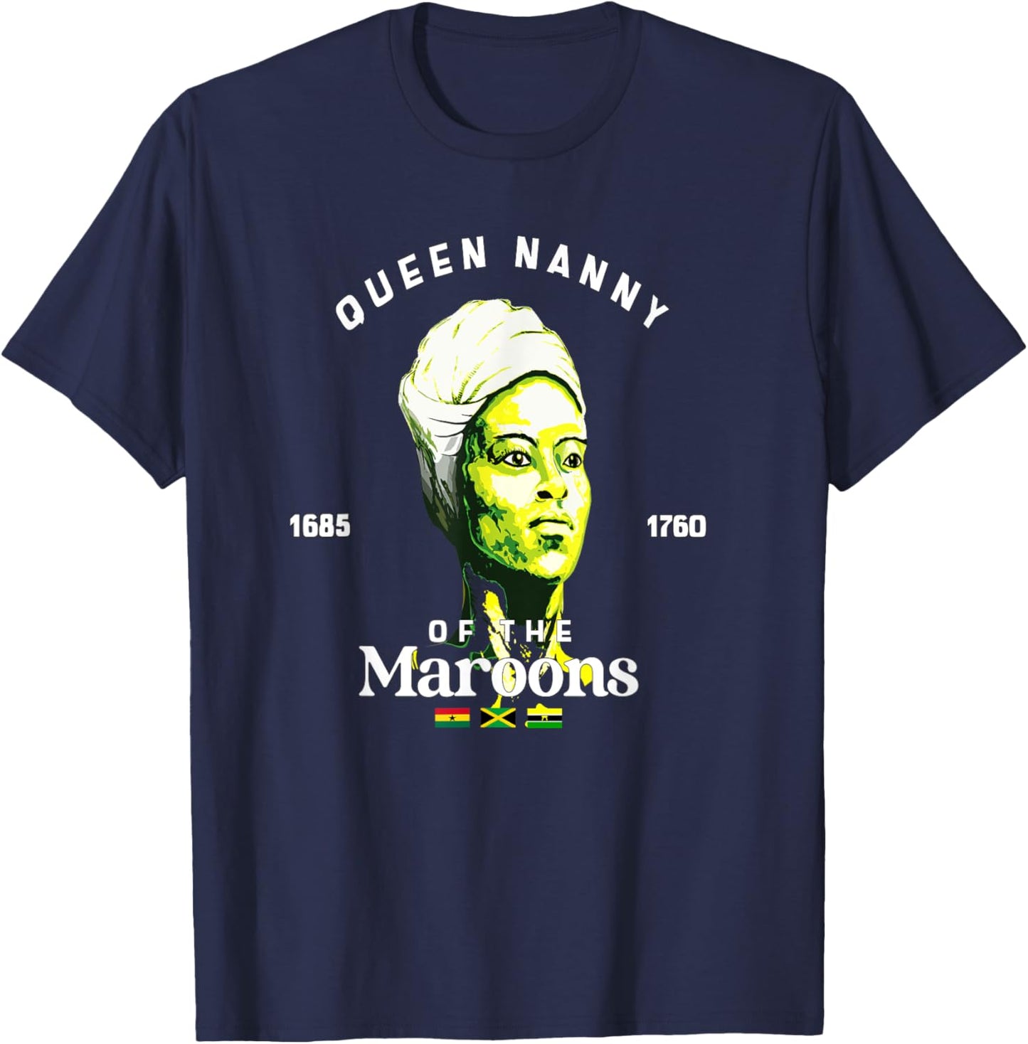 Queen Nanny of the Maroons, Jamaican national hero, Ashanti T-Shirt - T-Shirt | Navy