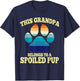 This Grandpa Belongs To A Spoiled Pup Fathers Day Dog Lover T-Shirt - T-Shirt | Navy