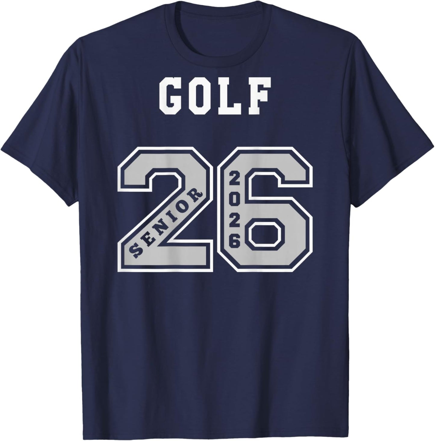Golf Senior 2026 - (ON Back) Golf Senior Night 2026 T-Shirt - T-Shirt | Navy