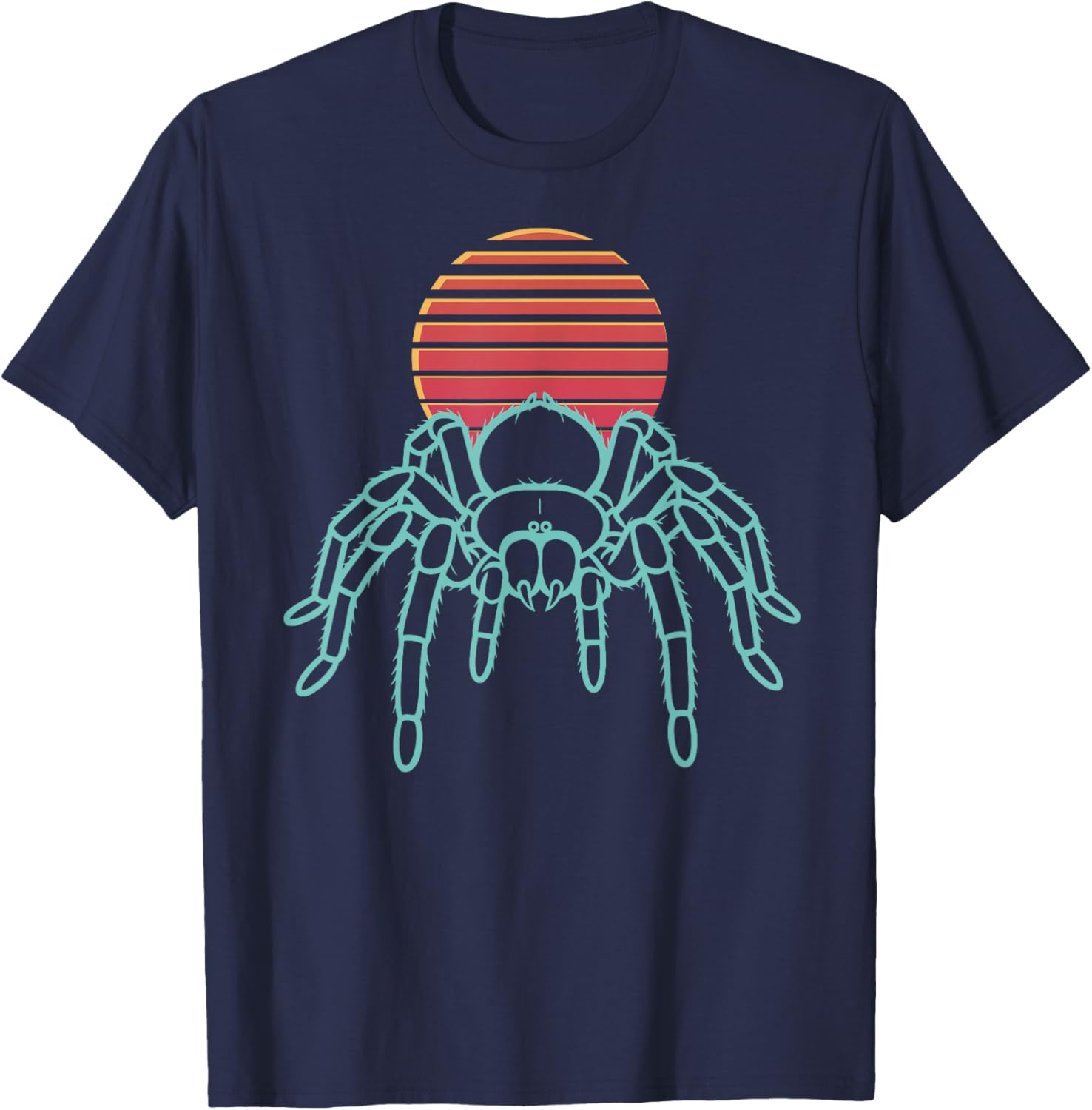 Tarantula Retro Synthwave 80s T-Shirt - T-Shirt | Navy