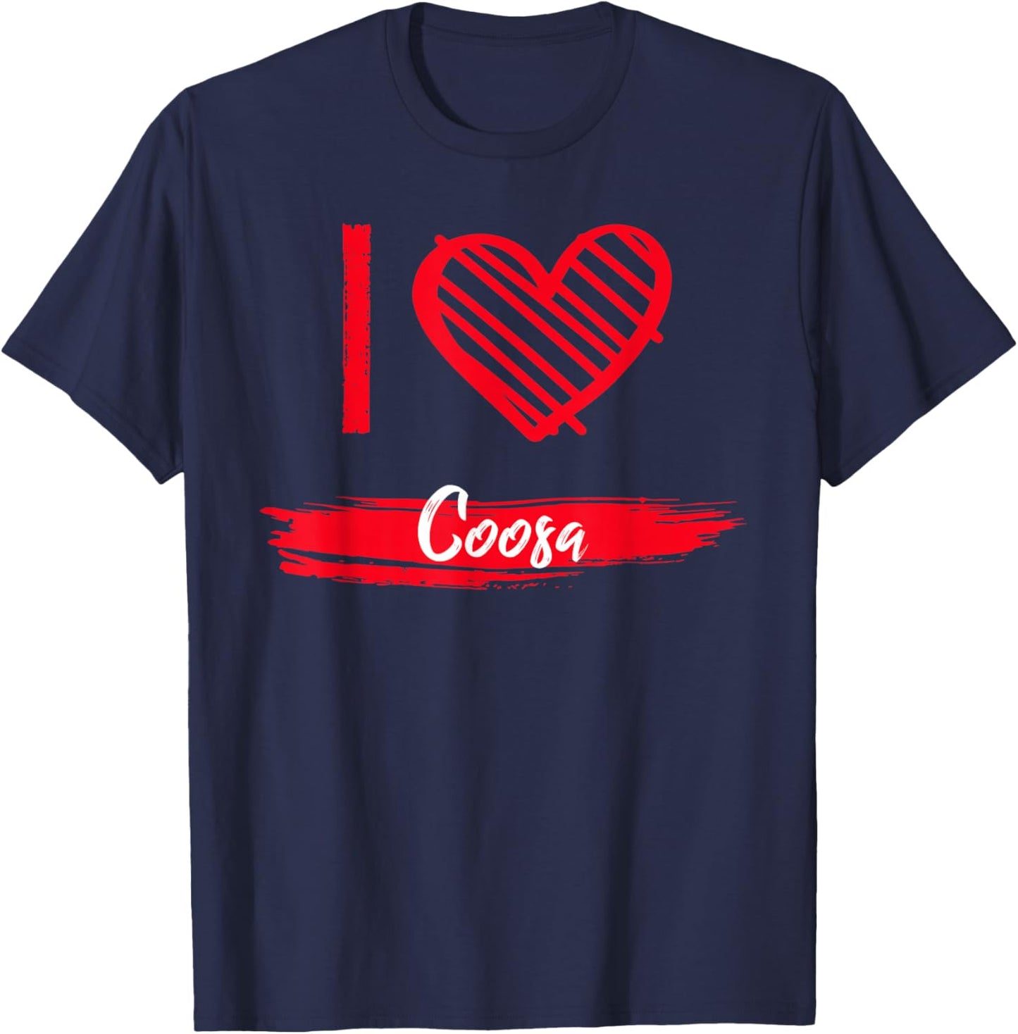 I Love Coosa County I Heart Coosa T-Shirt - T-Shirt | Navy