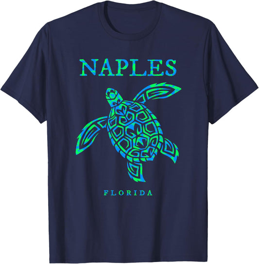 Naples Florida Sea Turtle Boys Girls Toddler T-Shirt - T-Shirt | Navy