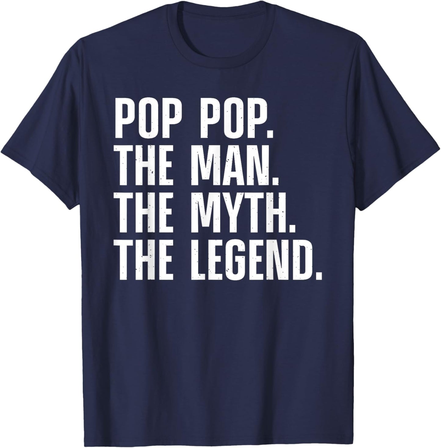 Pop Pop Art For Grandpa Grandfather From Grandkids Pop Pop T-Shirt - T-Shirt | Navy