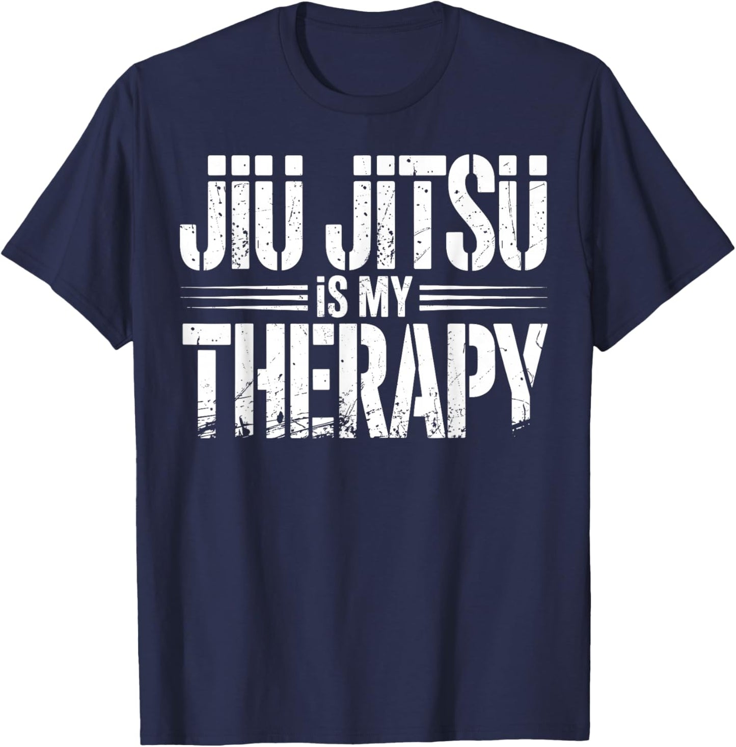 Jiu Jitsu is My Therapy Funny BJJ Design Women T-Shirt - T-Shirt | Navy