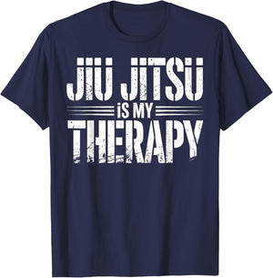 Jiu Jitsu is My Therapy Funny BJJ Design Women T-Shirt - T-Shirt | Navy