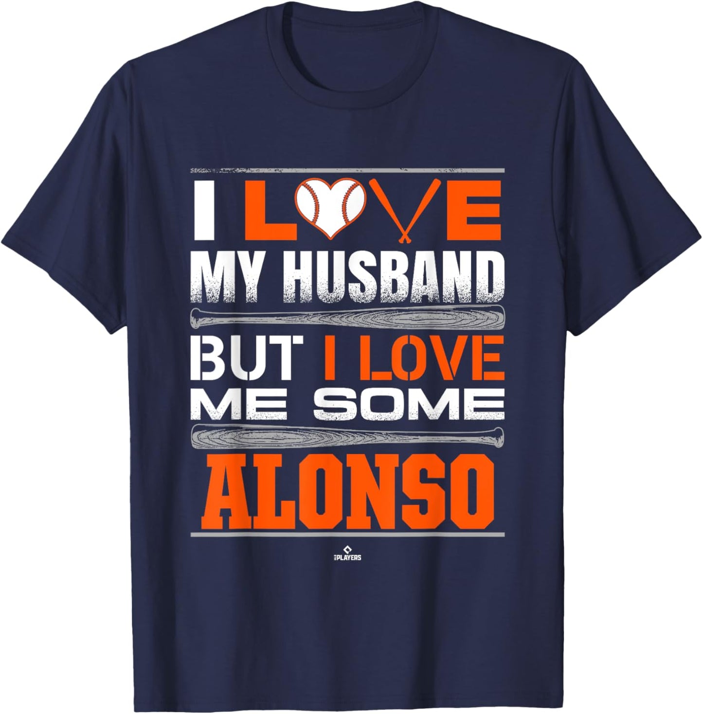 I Love My Husband Pete Alonso New York Baseball MLBPA T-Shirt - T-Shirt | Navy