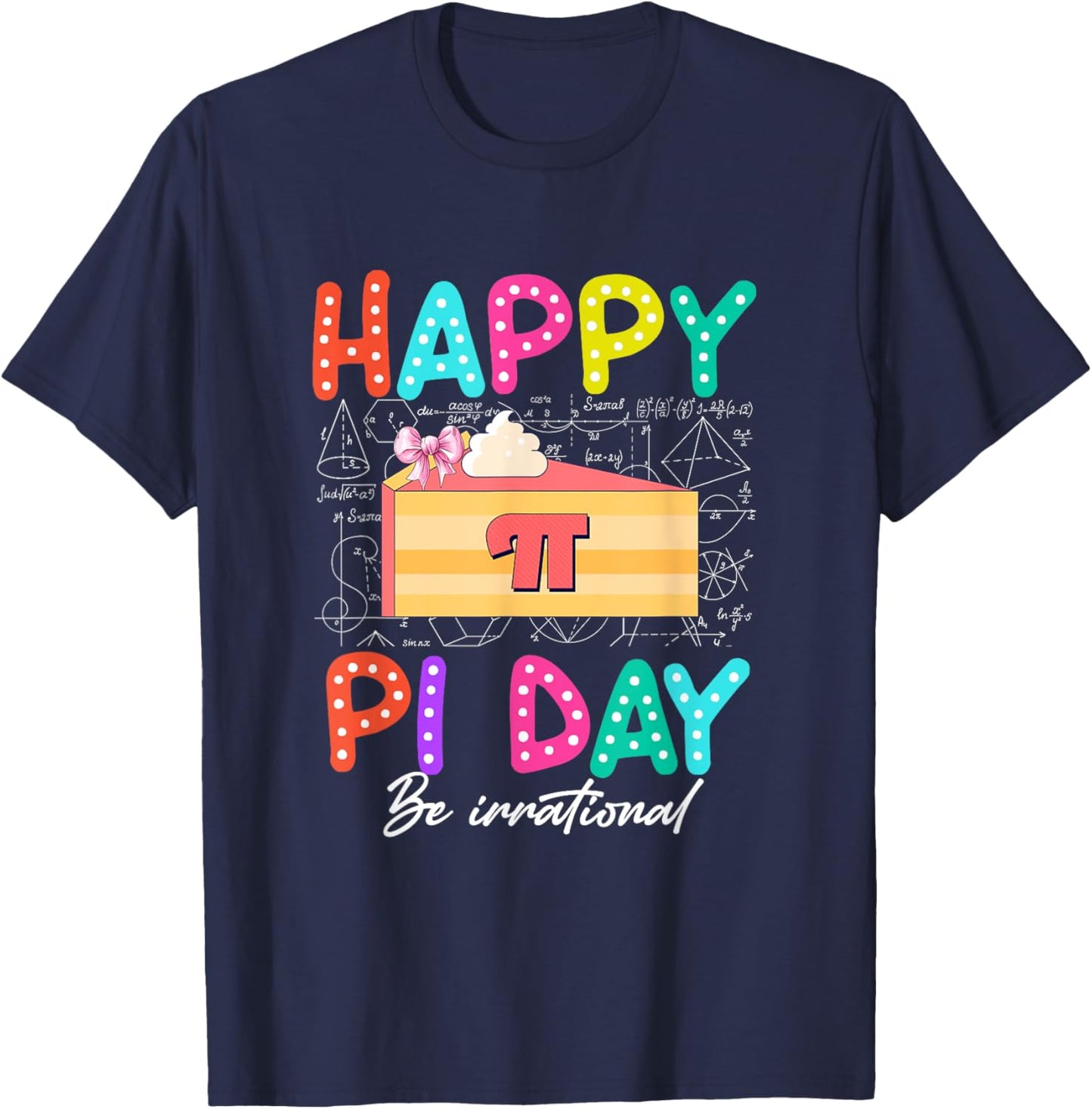 Happy Pi Day Funny Math Coach Teacher Pi Day Outfit Women T-Shirt - T-Shirt | Navy
