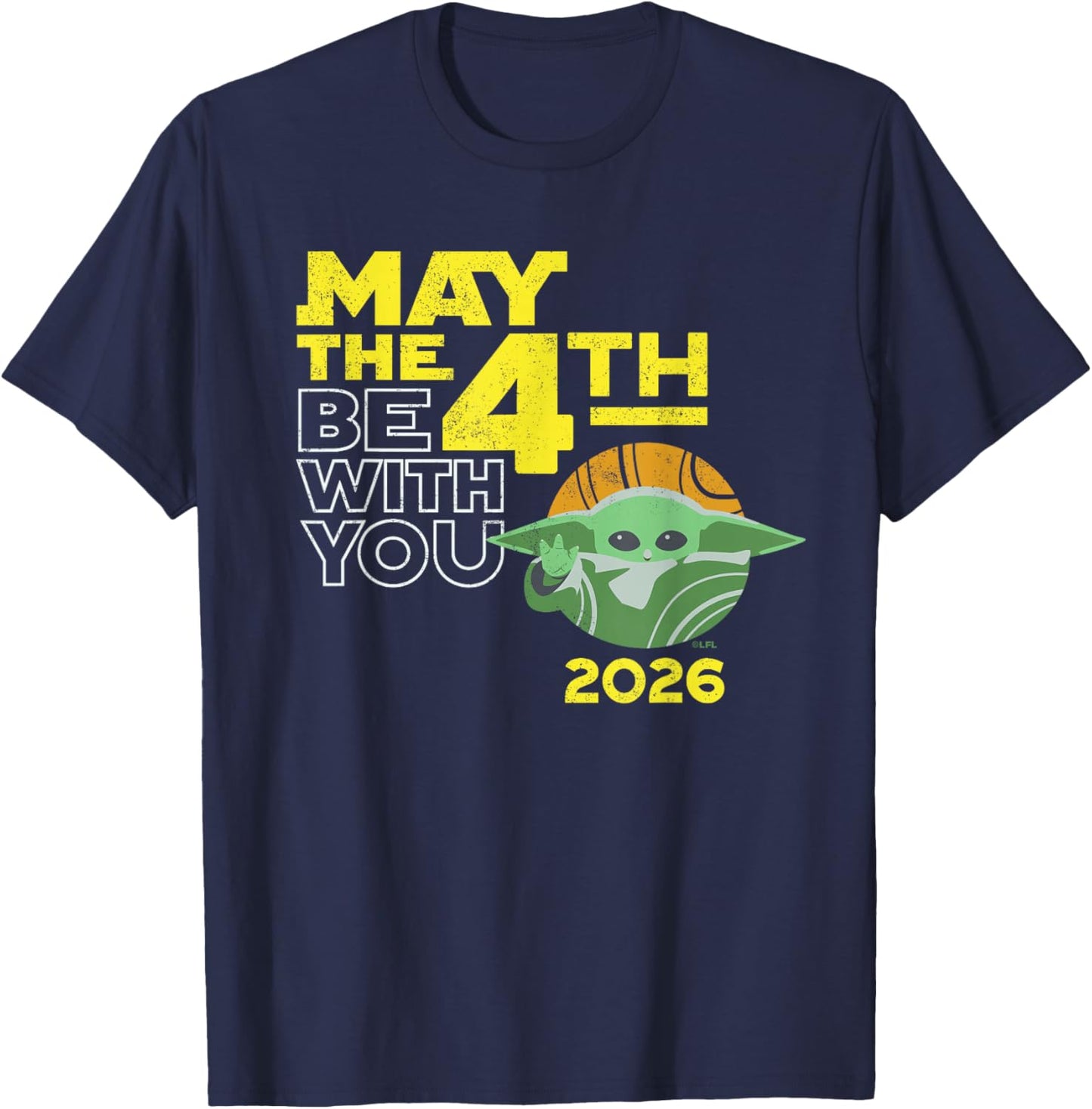 Star Wars The Mandalorian Grogu May the 4th Be With You 2026 T-Shirt - T-Shirt | Navy