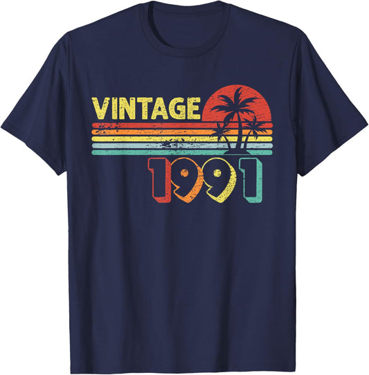 1991 35 Years Man Woman Birthday Gift Man 1991 T-Shirt - T-Shirt | Navy