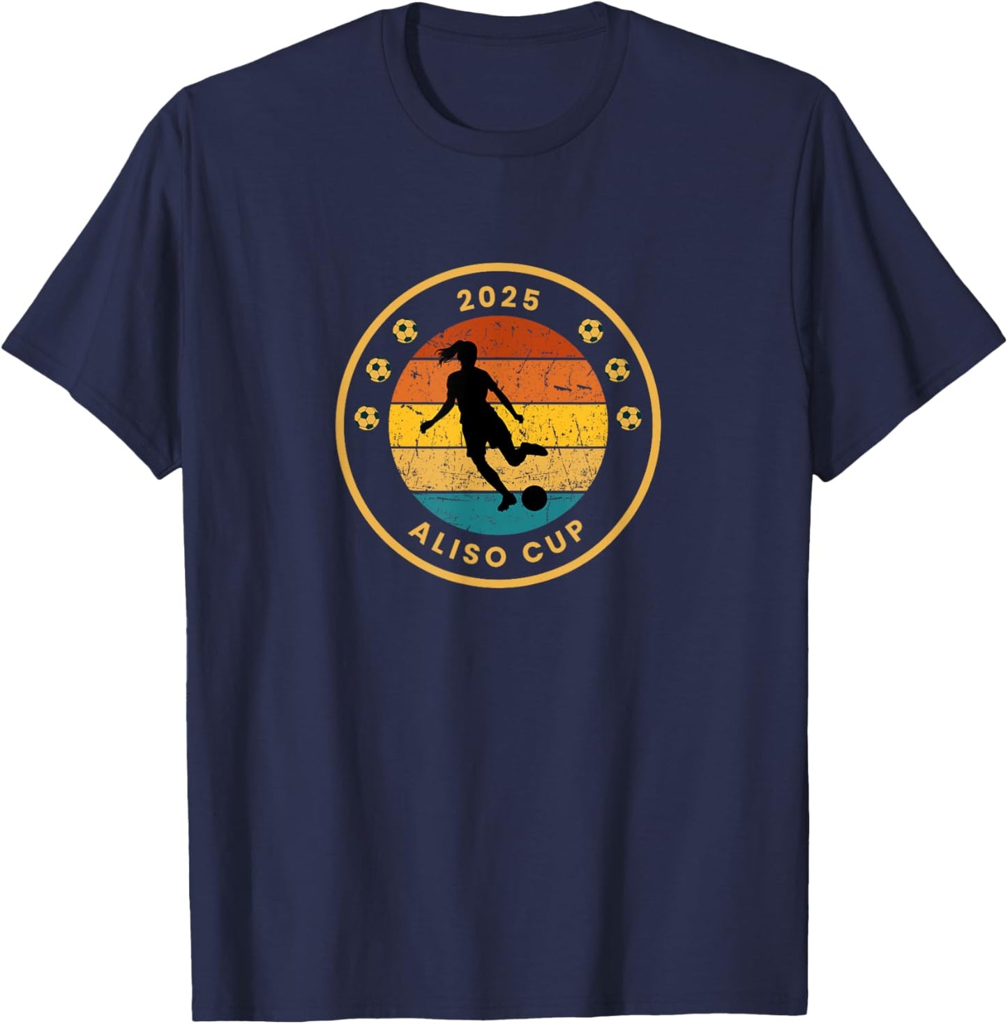 2025 Aliso Cup Tournament Tri-Color Girl T-Shirt - T-Shirt | Navy