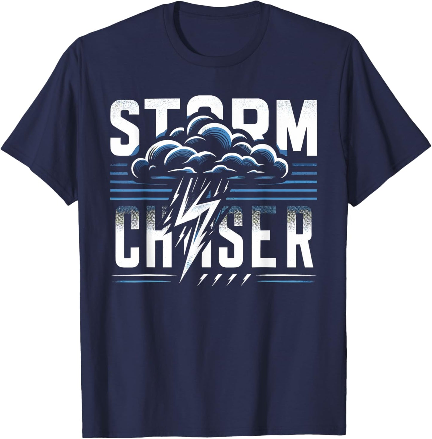 Storm Chaser T Shirt Design for Weather Enthusiasts T-Shirt - T-Shirt | Navy