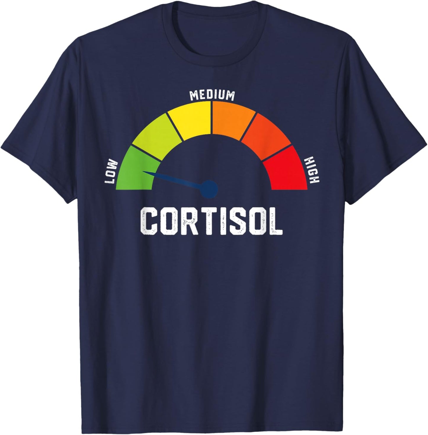 Low Cortisol Levels Meme T-Shirt - T-Shirt | Navy