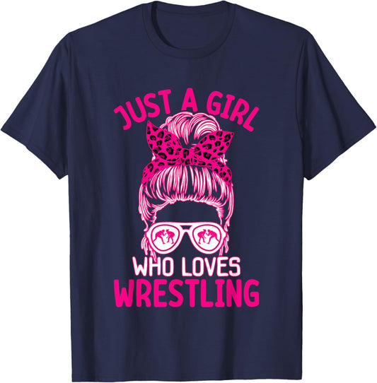 Just a Girl who loves Wrestling T-Shirt - T-Shirt | Navy