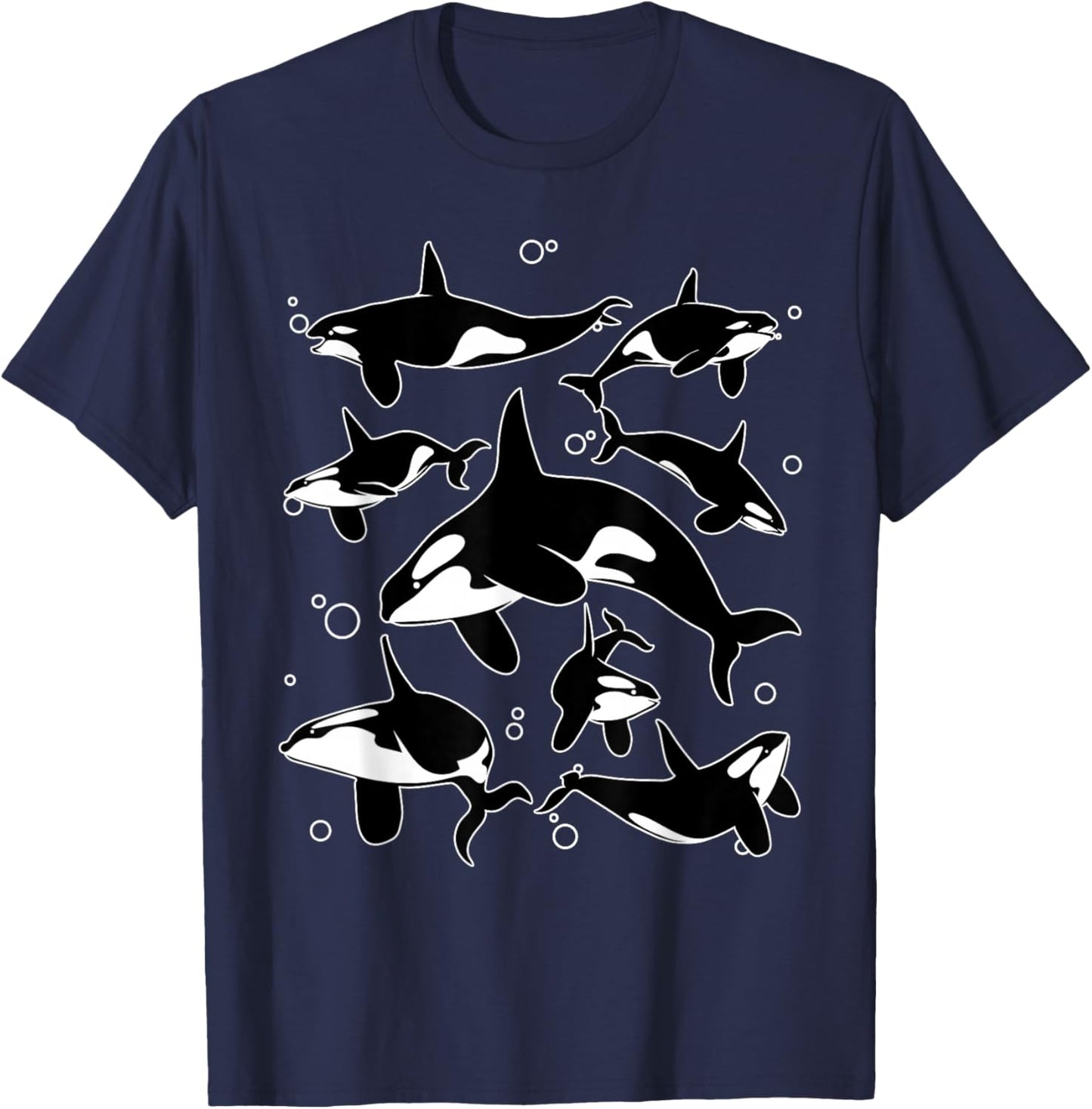 Funny Orca Design Women Killer Whales Orca Lover T-Shirt - T-Shirt | Navy