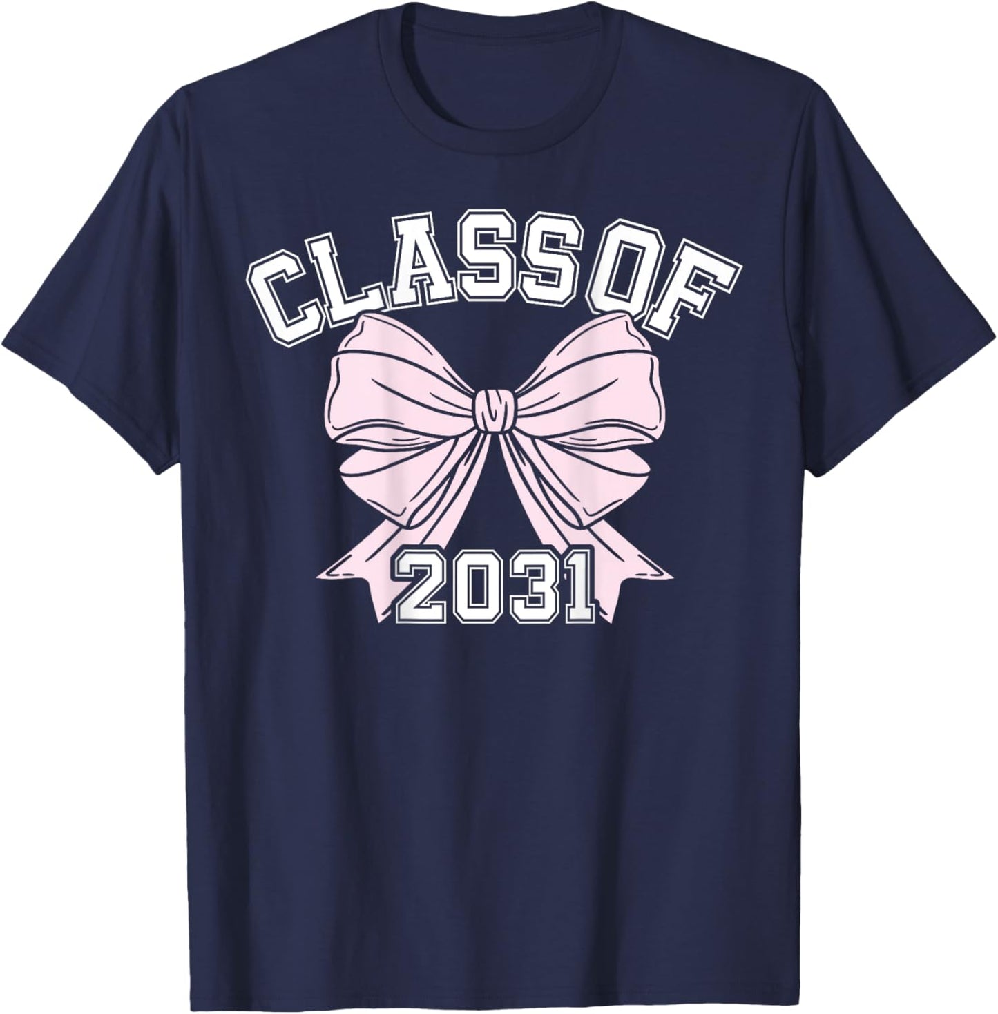Class Of 2031 Coquette Bow Class Of T-Shirt - T-Shirt | Navy