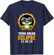 Solar Eclipse 2026 Frog Wearing Solar Eclipse Glasses for Kids T-Shirt - T-Shirt | Navy