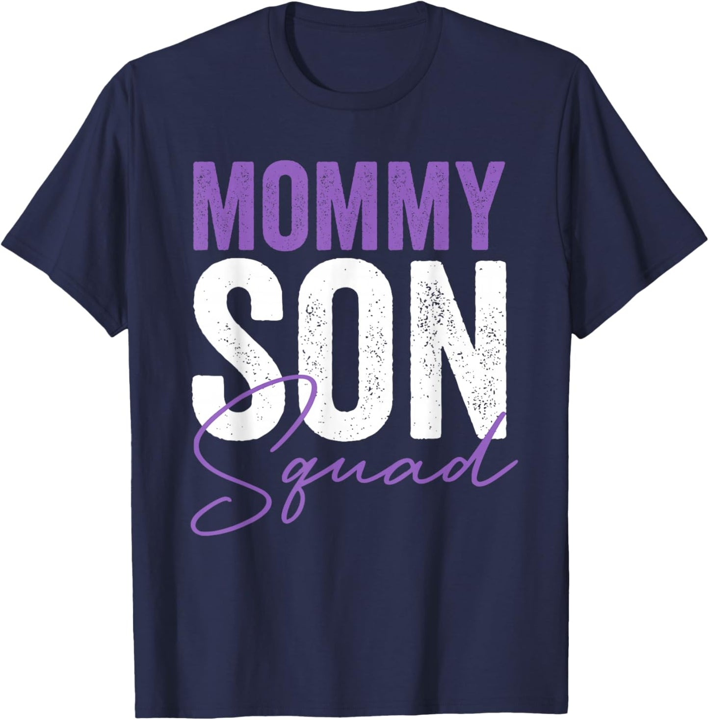Mommy Son Squad Mom Mother's Day Matching Sons Mother Son T-Shirt - T-Shirt | Navy