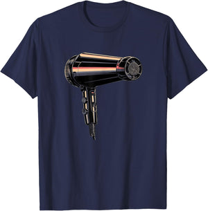Déguisement Graphique Amusant de sèche-Cheveux T-Shirt - T-Shirt | Navy