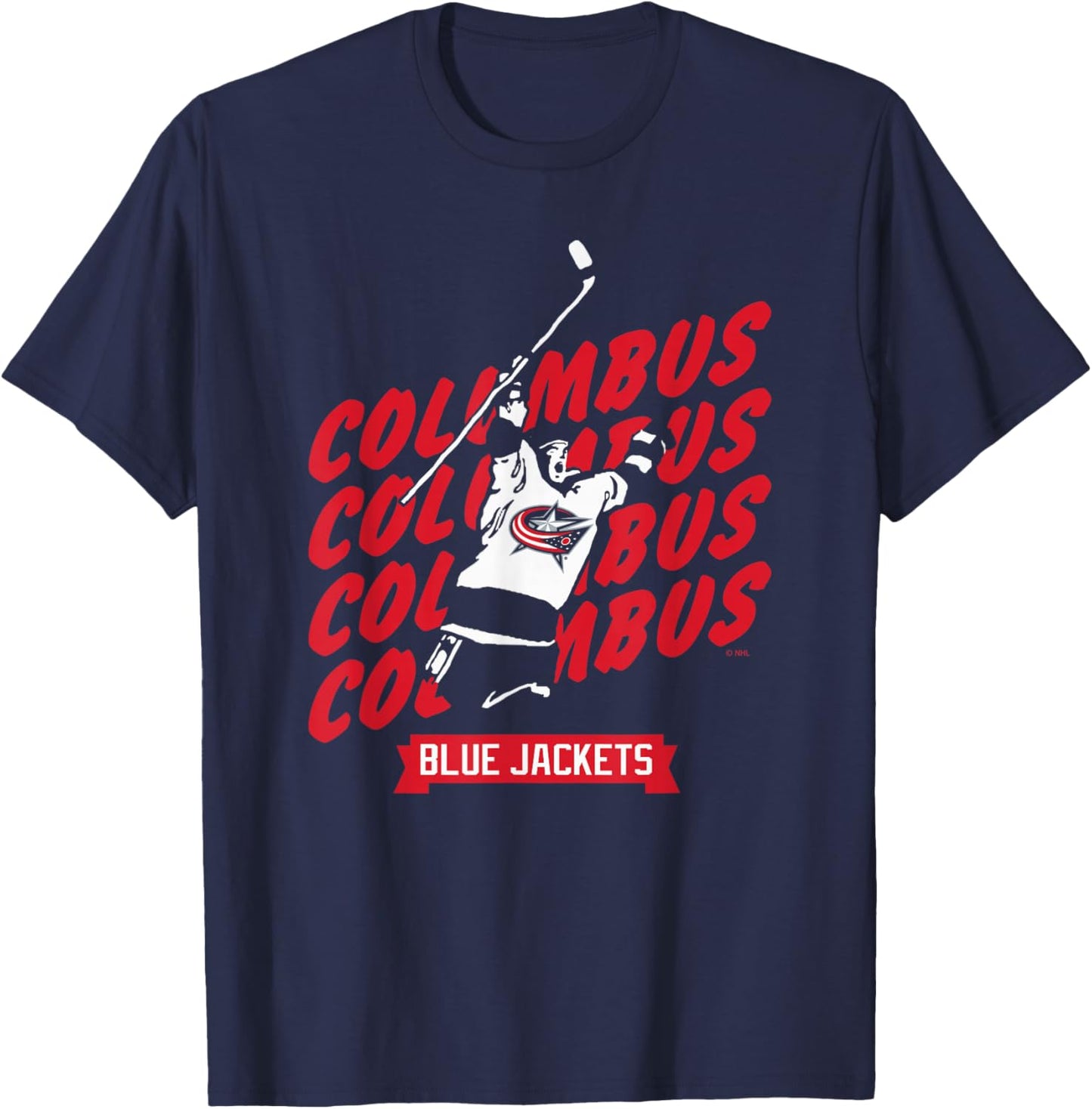 Columbus Blue Jackets Graffiti Navy Officially Licensed T-Shirt - T-Shirt | Navy