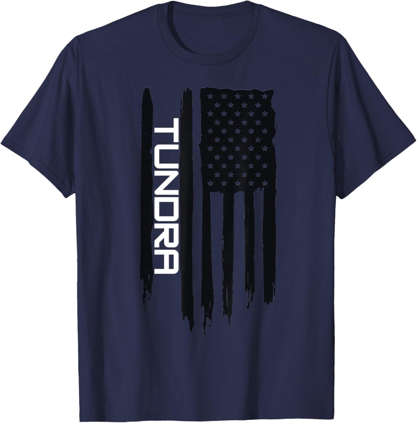 Alaskan Rugged Tundra American Flag USA T-Shirt - T-Shirt | Navy