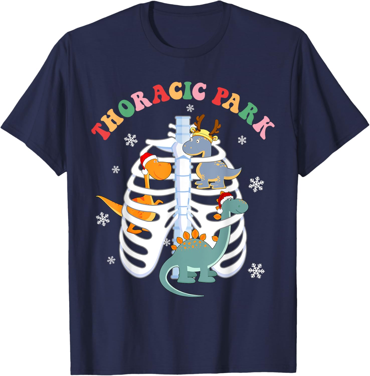 Thoracic Christmas Park Thoracic Surgery OR Nurses Doctor T-Shirt - T-Shirt | Navy