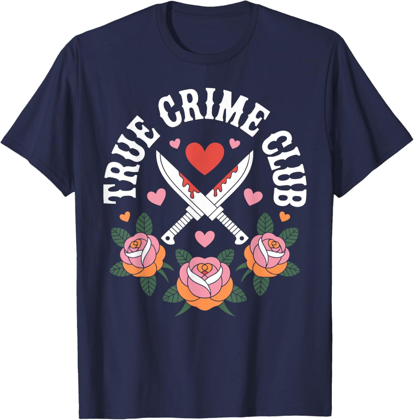 True Crime Club Podcast Lover Murder Mystery T-Shirt - T-Shirt | Navy