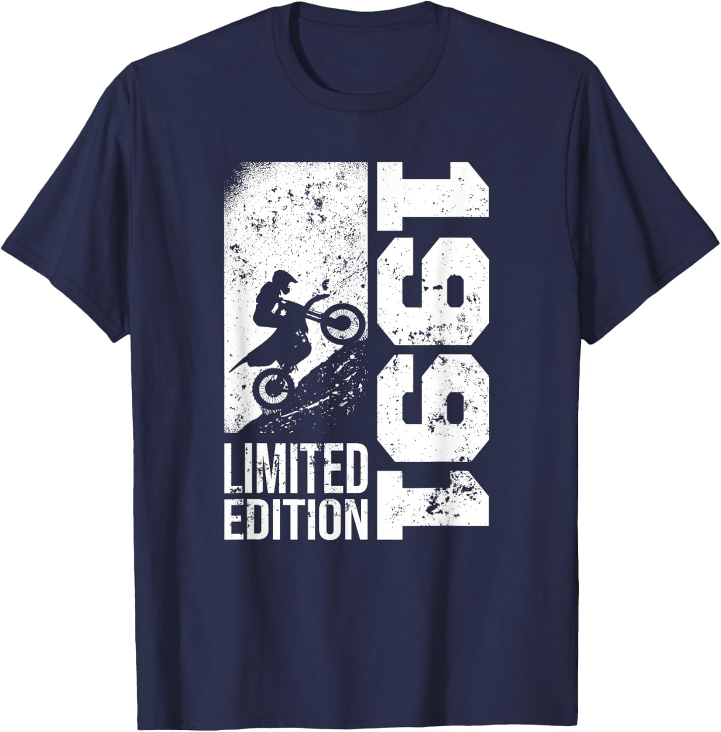 Motorcycle Vintage 1991 Birthday Dirtbike Pitbike Motocross T-Shirt - T-Shirt | Navy