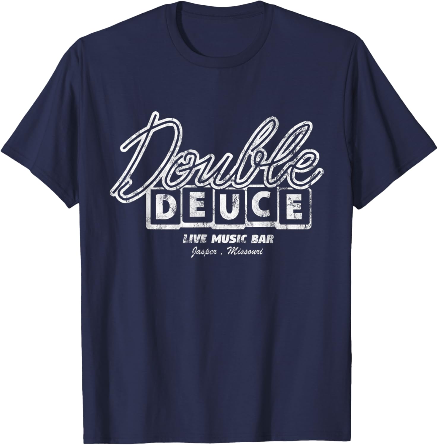 Double Live Deuce Music Vintage House T-Shirt - T-Shirt | Navy