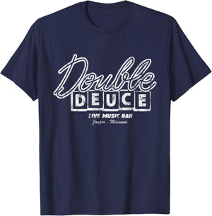 Double Live Deuce Music Vintage House T-Shirt - T-Shirt | Navy