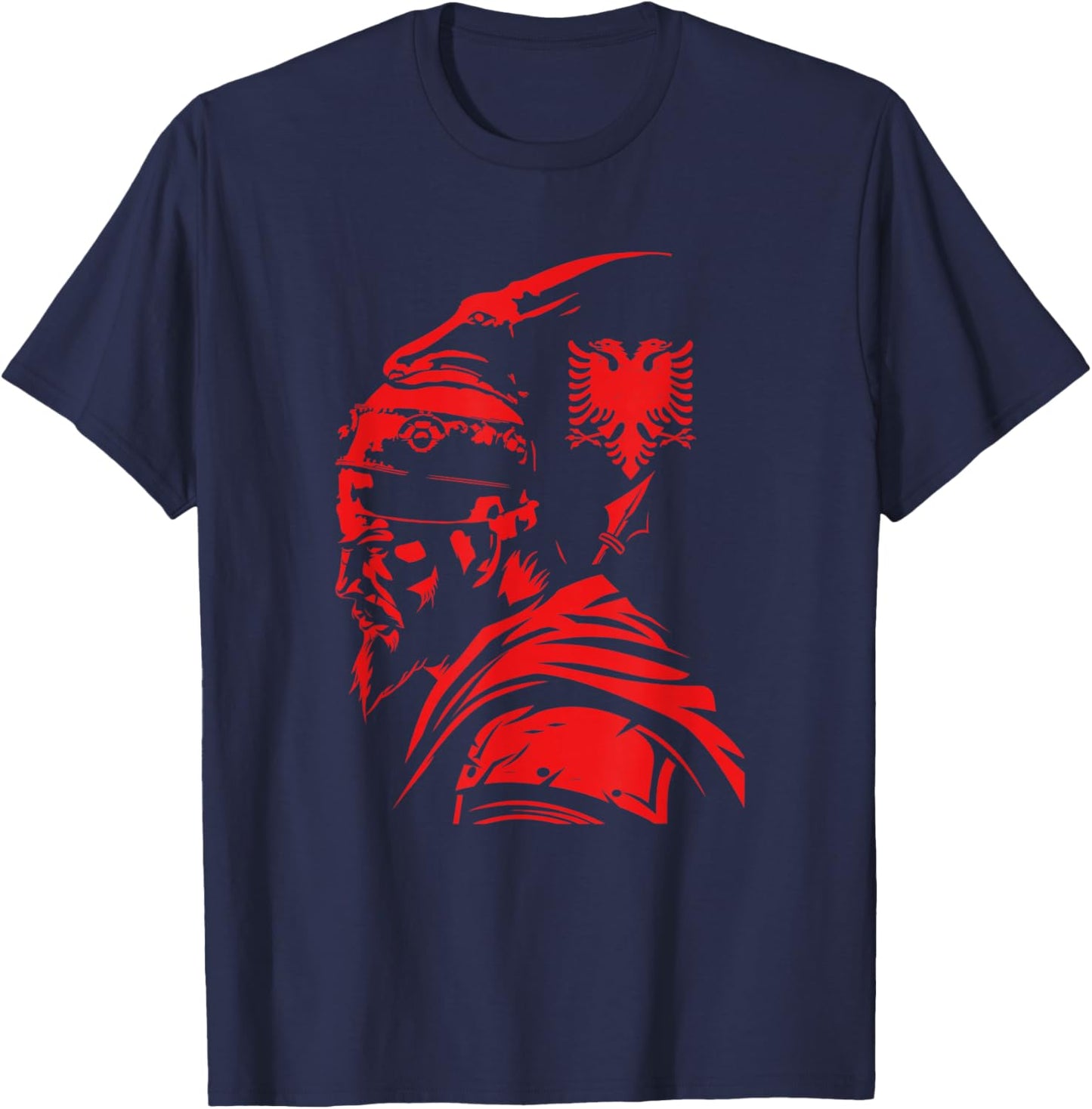 Skanderbeg Albania and Kosovo flag for a proud Albanian T-Shirt - T-Shirt | Navy