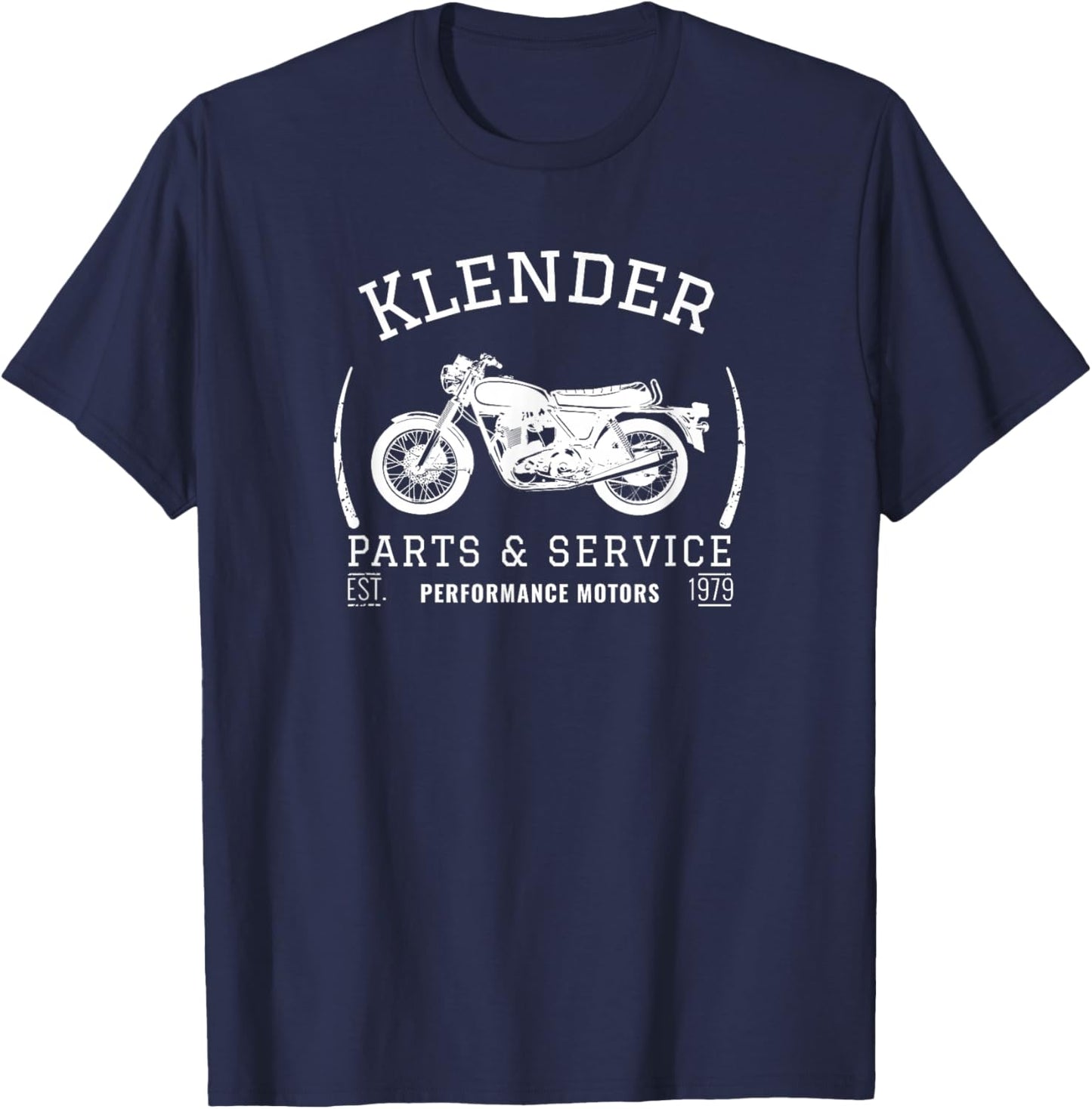Klender Parts & Service Performance Motors Motorcycles T-Shirt - T-Shirt | Navy